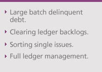 Clearing ledger backlogs